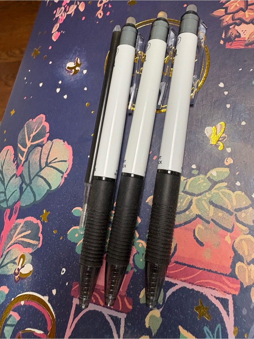 Passion Planner Black & White Retractable Gel Pens - Pack of 3